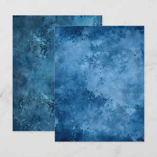 Invitation Papier à rebut imprimé en bleu d'encre