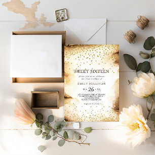 Invitation Papier Défilé Sweet sixteen rustique fête d'annive