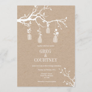 Invitation Papier d'emballage de pot de maçon