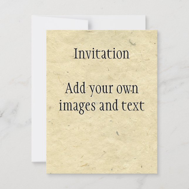 Invitation Papier fait main de fibre (Devant)