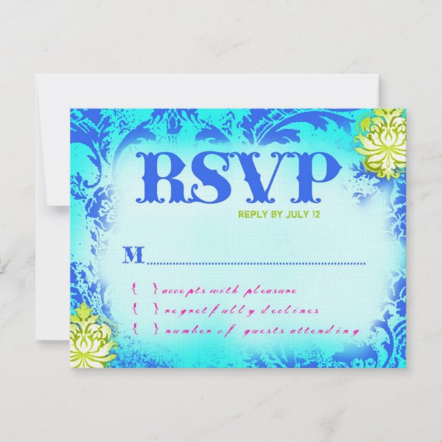 INVITATION PAPIER LIGNÉ BAHAMAS RSVP (Devant)