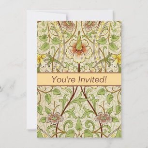 Invitation Papier peint fleur classique jonquille de William