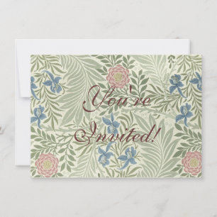 Invitation Papier peint floral de William Morris Larkspur