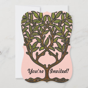 Invitation Papier peint frise d'arbre de William Morris