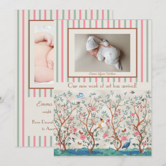 Invitation Papier peint nursery florale de style Chinois et c