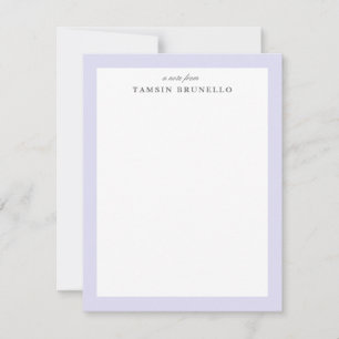 Invitation Papier personnel traditionnel Lilac et blanc