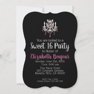 Invitation PAPIER / TAILLE / FORME DU Lustre de nuit - RSVP &