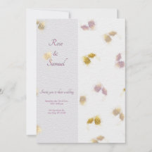 Papier Texturé Mariage Paillettes Floral Rose 