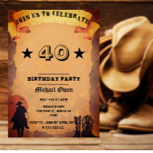 Papier Vieilli de Style Country Western sur Mesure