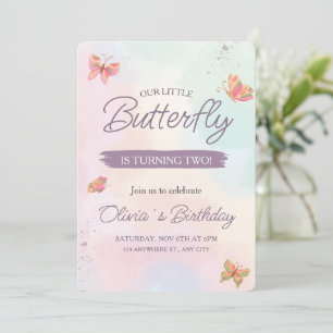 Invitation papillon, Anniversaire des papillons Pa