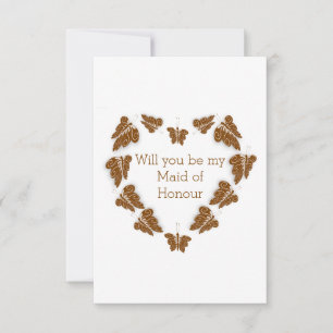 Invitation Papillon Chocolat Design Favori D'Honneur Demande