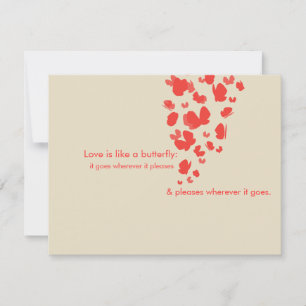 Invitation Papillon de corail Enregistrer la date