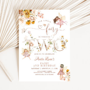 Invitation Papillon de fée Magique Anniversaire Fleur des cha