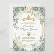 Papillon de la couronne d'or verte de la réception