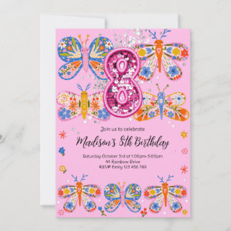 Invitation Papillon du 8e anniversaire