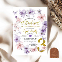 Papillon Fleur de Cerisier Rose Baptême 3ème Anniv