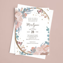 Papillon floral Baby shower Boho