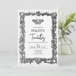 Invitation Papillon gothique victorien RIP Twenties 30e anniv