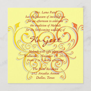 Invitation Papillon jaune