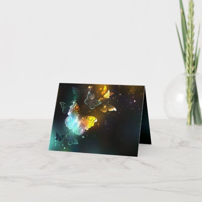 Invitation Papillon lumineux et papillons de nuit (Devant)