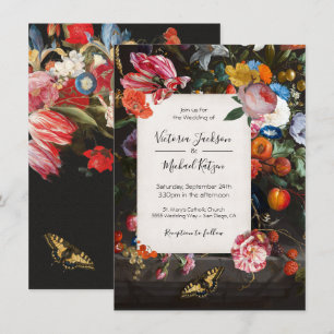 Invitation Papillon Master Hollandais Floral Dark & Moody Mar