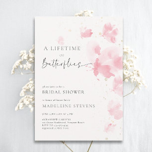 Invitation Papillons de vie Fête des mariées romantique de br