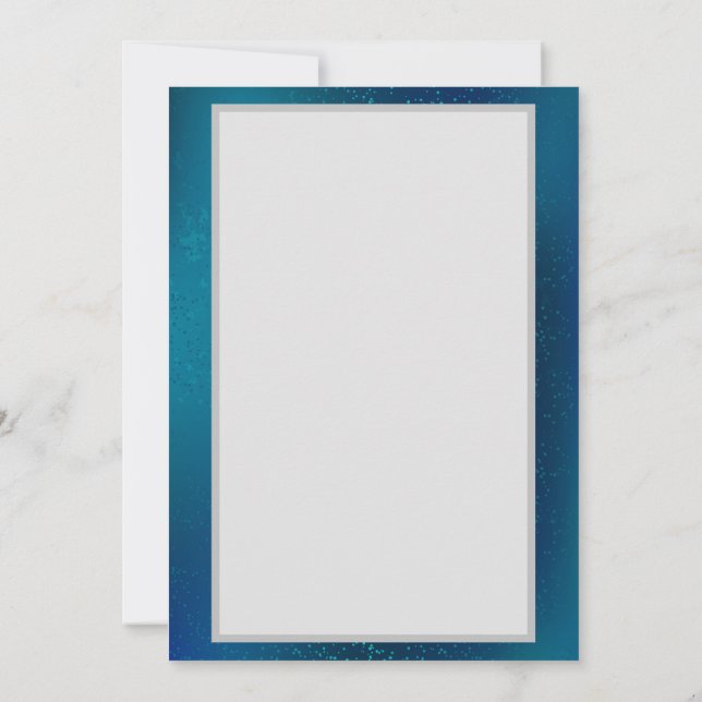 Invitation Papillons d'or sur un Arrière - plan bleu (Dos)