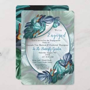 Invitation Papillons du Paradis/Tropical Turquoise Splash
