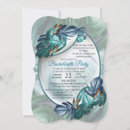 Invitation Papillons du Paradis/Tropical Turquoise Splash