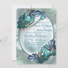 Invitation Papillons du Paradis/Tropical Turquoise Splash