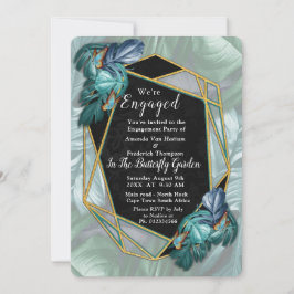 Invitation Papillons du Paradis/Tropical Turquoise Splash