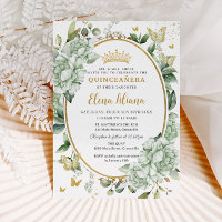 Papillons floraux vintages Sage vert Quinceañera