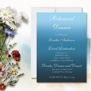 Invitation Papillons Monarque Blue Ombre