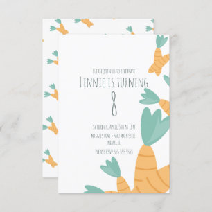 Invitation Pâques Carrot Bunch Anniversaire