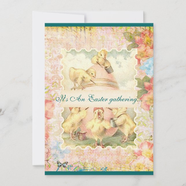 Invitation Pâques recueillant l'invitation (Devant)