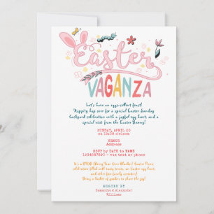 Invitation Pâques Vaganza Pique-nique Pâques Chasse aux oeufs