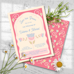 Invitation Paquet de graines de fleurs Mariage tiré à la main
