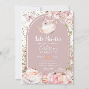 Invitation Par tea Anniversaire Tea Party Citrouille