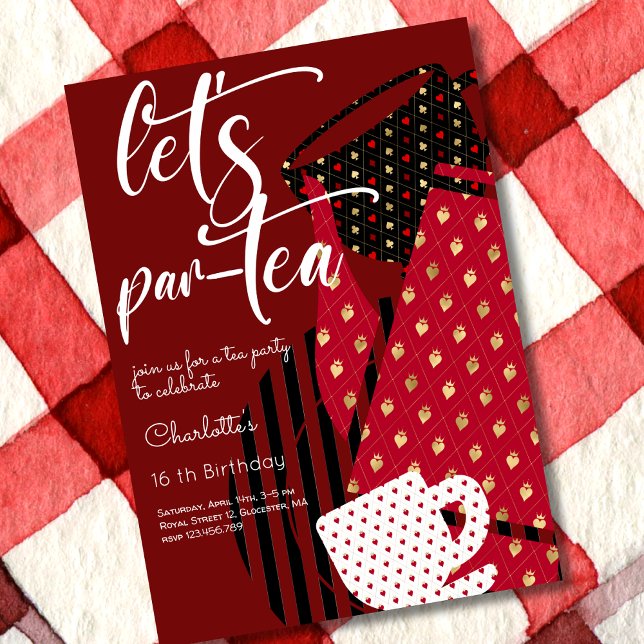Invitation Par-tea, thé, anniversaire élégant et simple (Créateur téléchargé)