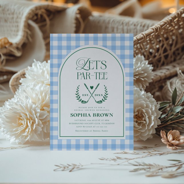 Invitation Par-Tee Fête des mariées de golf moderne (Créateur téléchargé)