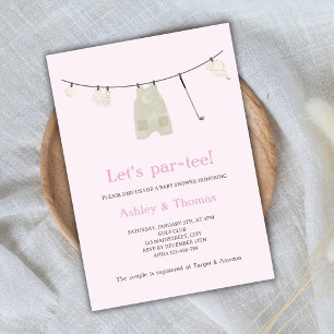 Invitation Par-Tee Golf Cute Girl Baby shower