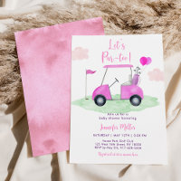 Par-tee Pink Girl Golf Baby shower