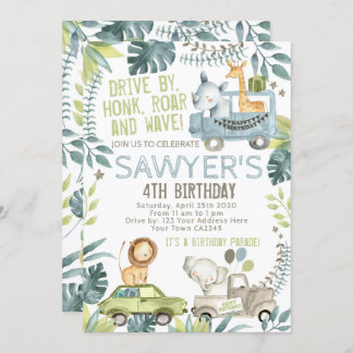 Invitation Parade d'anniversaire de la jungle