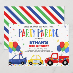 Invitation Parade D'Anniversaire Parade Bleue