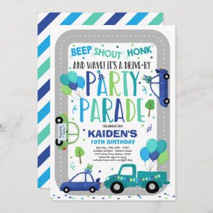 Invitation Parade D'Anniversaire Parade Bleue