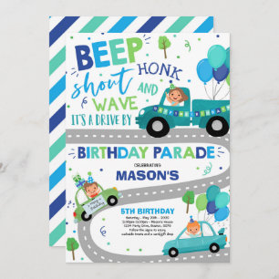 Invitation Parade D'Anniversaire Parade Bleue