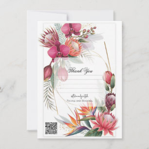 Invitation Paradis Floral Tropical Mariage Or Botanique