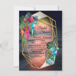 Invitation Paradis tropical de la flore au coucher du soleil