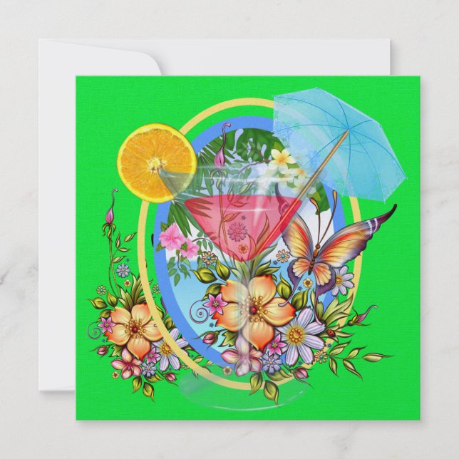 Invitation Paradise Beach Cocktail - SRF (Devant)