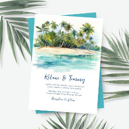 Invitation Paradise Island Plage tropicale Mariage